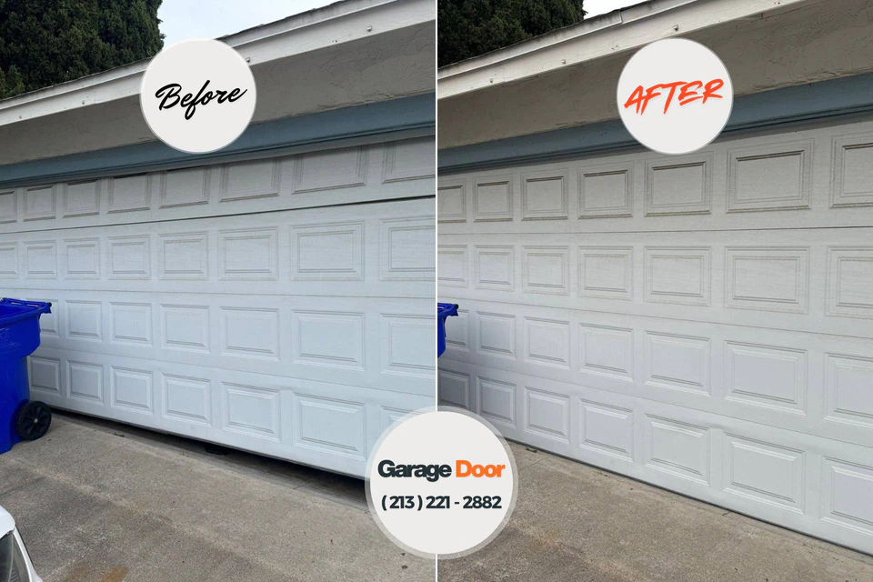 Before and after: garage door repair Savannah, TX